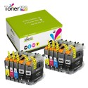 Komplet Brother 10 × LC123XL / DCP-J132, J152, J552, J752, J4110 / MFC-J470, J650, J870, J4410, J4510, J4610, J4710, J6520, J6720, J6920 / 4 × LC127 XL + 6 × LC125XL zamjenske tinte (10) - 4× crna, 2× cijan, 2× magenta, 2× žuta