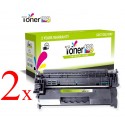 Komplet HP 59X / CF259X / 59A / CF259A / LaserJet Pro M304a, LaserJet Pro M404dn, M404dw, M404dn, M404n / LaserJet Pro MFP M428dw, M428fdn, M428fdw zamjenski toneri (2) - 2 × crna XL