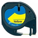 Zamjenska LT traka za Dymo 91202 / S0721620 / Letratag LT-100H, LT-100T, LT-110T, QX 50, XR, XM, 2000 12mm x 4m (1/2" x 13") - crni ispis / žuta traka