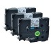 Komplet Brother TZe-141 / TZ-141 / PT / P-Touch 18mm zamjenske trake (3) - crni ispis / prozirna traka