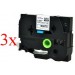Komplet Brother HSe-241 / HS-241 / PT / P-Touch 17,7mm, termoskupljajuća cijev (heat shrink tube), zamjenske trake (cijevi) (3) - crni ispis / bijela traka (cijev)