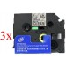 Komplet Brother TZe-M21 / TZ-M21 / PT / P-Touch 9mm zamjenske trake (3) - crni ispis / mat prozirna traka