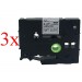 Komplet Brother TZe-M931 / TZ-M931 / PT / P-Touch 12mm zamjenske trake (3) - crni ispis / mat srebrna traka