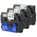 Komplet Brother TZe-241 / TZ-241 / PT / P-Touch 18mm zamjenske trake (3) - crni ispis / bijela traka