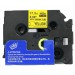 Zamjenska traka (cijev) za Brother HSe-641 / HS-641 / PT / P-Touch 17,7mm, termoskupljajuća cijev (heat shrink tube) - crni ispis / žuta traka (cijev)