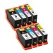 Komplet Lexmark 8 × 100XL zamjenske tinte (8) - 2× crna, 2× cijan, 2× magenta, 2× žuta