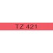 Brother TZe-421 / TZ-421 traka 9mm - crni ispis / crvena traka (original)