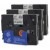 Komplet Brother TZe-131 / TZ-131 / PT / P-Touch 12mm zamjenske trake (3) - crni ispis / prozirna traka