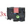 Komplet Brother TZe-445 / TZ-445 / PT / P-Touch 18mm zamjenske trake (3) - bijeli tekst / crvena traka