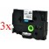 Komplet Brother HSe-241 / HS-241 / PT / P-Touch 17,7mm, termoskupljajuća cijev (heat shrink tube), zamjenske trake (cijevi) (3) - crni ispis / bijela traka (cijev)