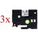 Komplet Brother HSe-211 / HS-211 / PT / P-Touch 5,8mm, termoskupljajuća cijev (heat shrink tube), zamjenske trake (cijevi) (3) - crni ispis / bijela traka (cijev)