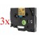 Komplet Brother TZe-821 / TZ-821 / PT / P-Touch 9mm zamjenske trake (3) - crni ispis / zlatna traka