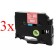 Komplet Brother TZe-435 / TZ-435 / PT / P-Touch 12mm zamjenske trake (3) - bijeli tekst / crvena traka