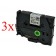 Komplet Brother TZe-M911 / TZ-M911 / PT / P-Touch 6mm zamjenske trake (3) - crni ispis / mat srebrna traka