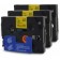 Komplet Brother TZe-621 / TZ-621 / PT / P-Touch 9mm zamjenske trake (3) - crni ispis / žuta traka