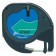 Zamjenska LT traka za Dymo 91204 / S0721640 / Letratag LT-100H, LT-100T, LT-110T, QX 50, XR, XM, 2000 12mm x 4m (1/2" x 13") - crni ispis / zelena traka