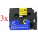 Komplet Brother HSe-641 / HS-641 / PT / P-Touch 17,7mm, termoskupljajuća cijev (heat shrink tube), zamjenske trake (cijevi) (3) - crni ispis / žuta traka (cijev)